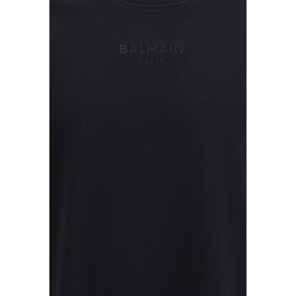 Balmain Schwarzes Baumwoll-T-Shirt-3