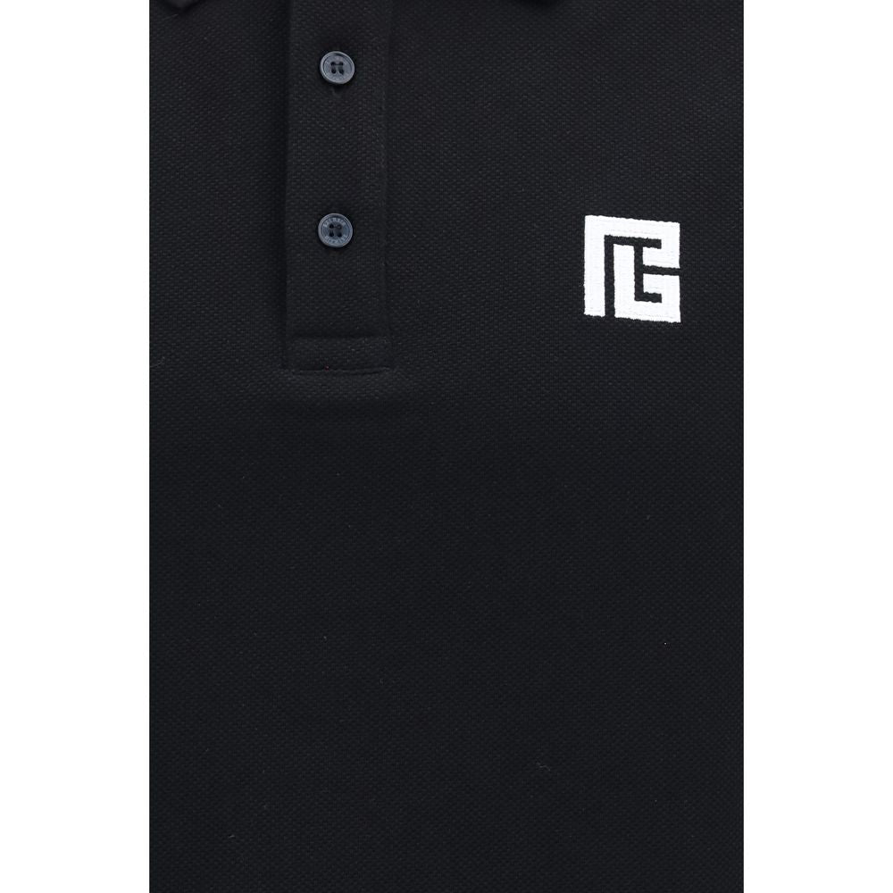 Balmain Schwarzes Baumwoll-Poloshirt-3