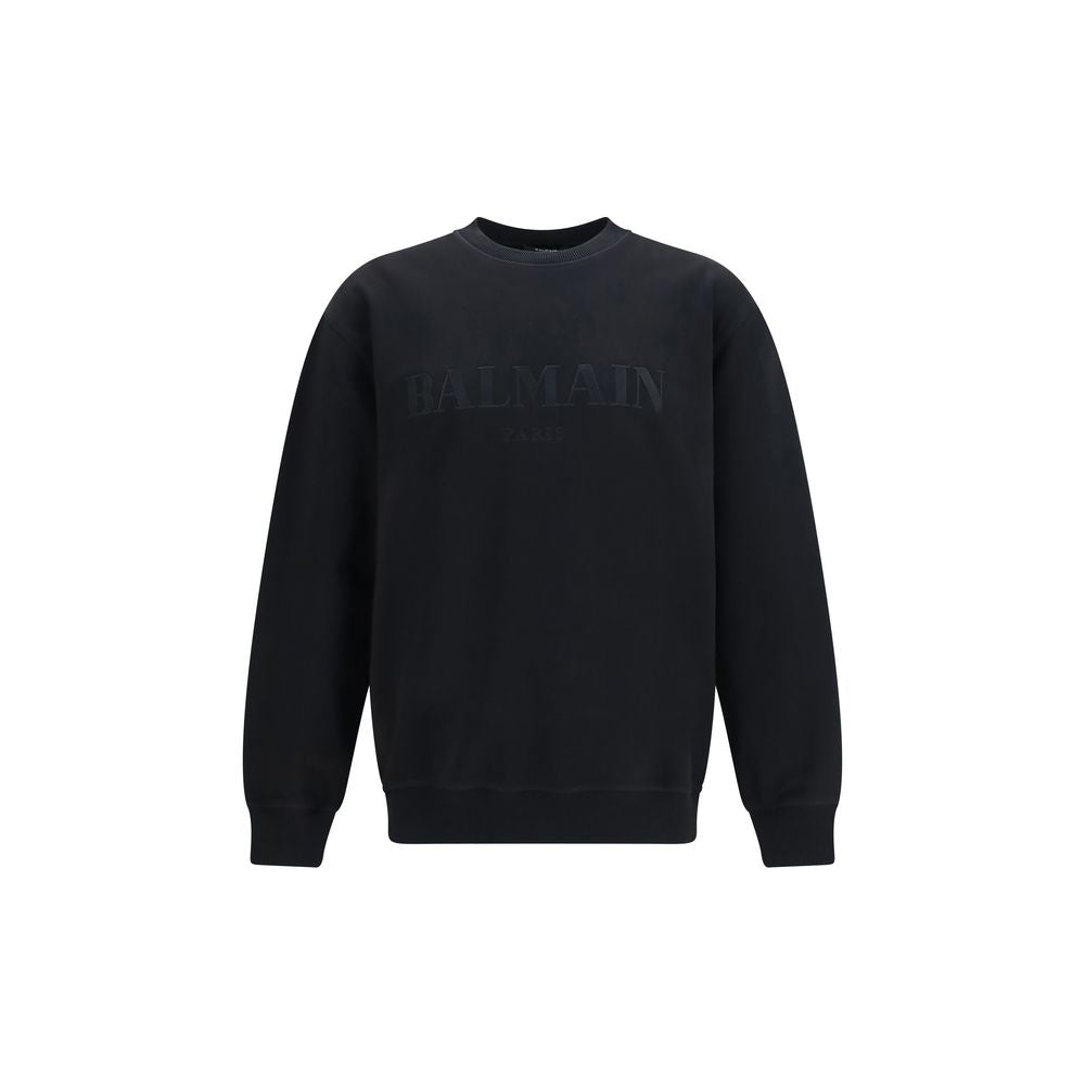 Balmain Schwarzer Baumwoll-Sweatshirt-1
