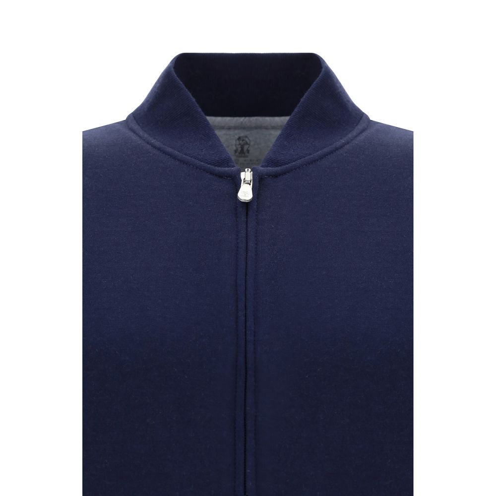 Brunello Cucinelli Blauer Baumwoll-Sweatshirt-3