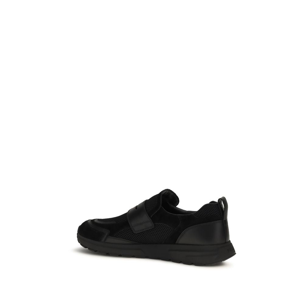 Prada Schwarze Bos Taurus Kalbsleder Sneaker-3