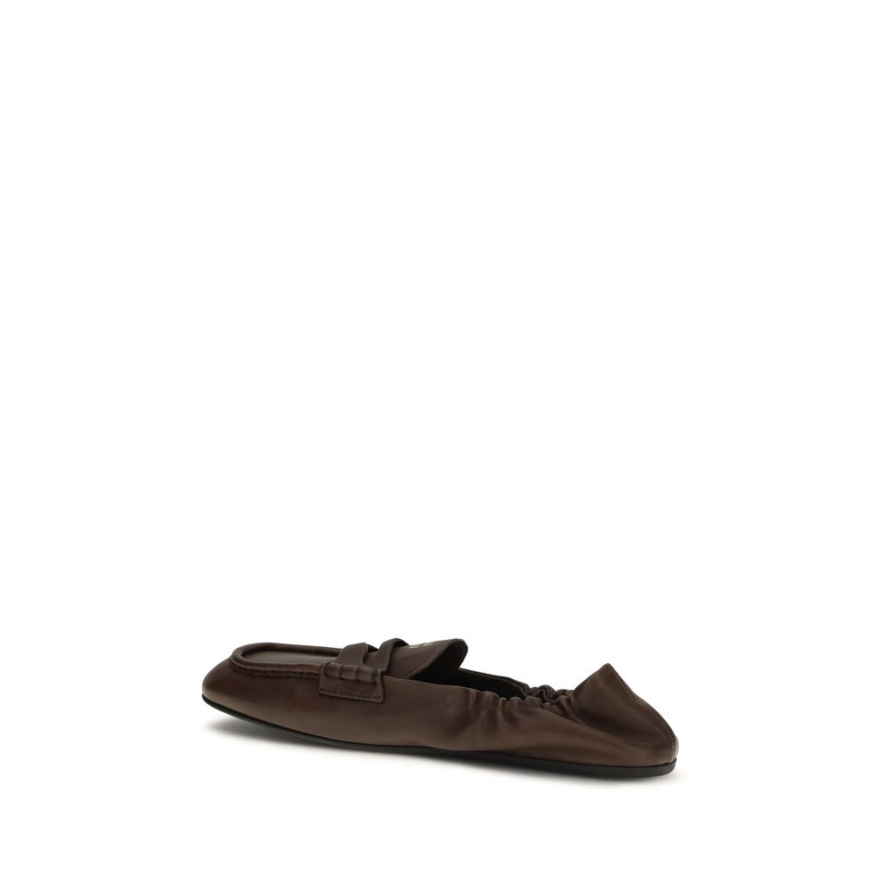 Miu Miu Braune Lammleder-Loafer Ovis Aries Aries-3