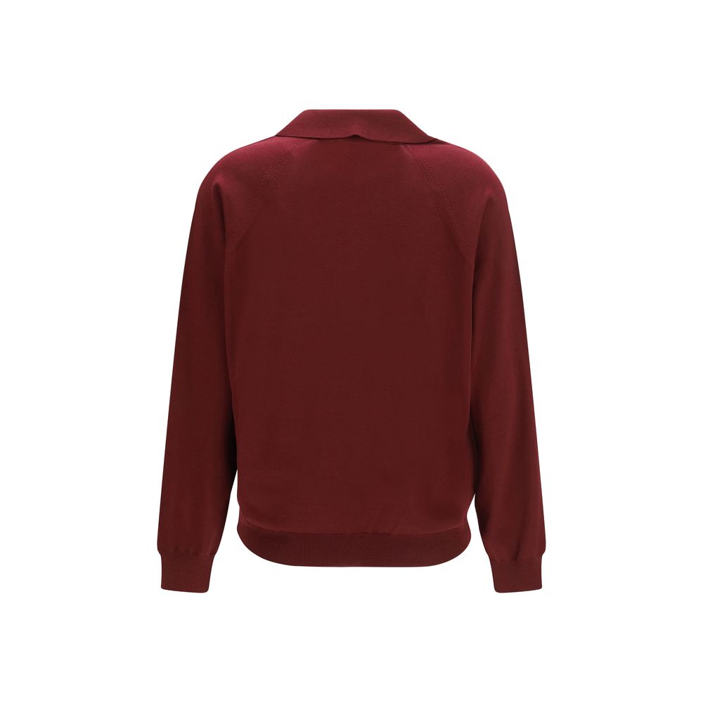 Miu Miu Bordeaux Woll Cardigan Oves Aries-2