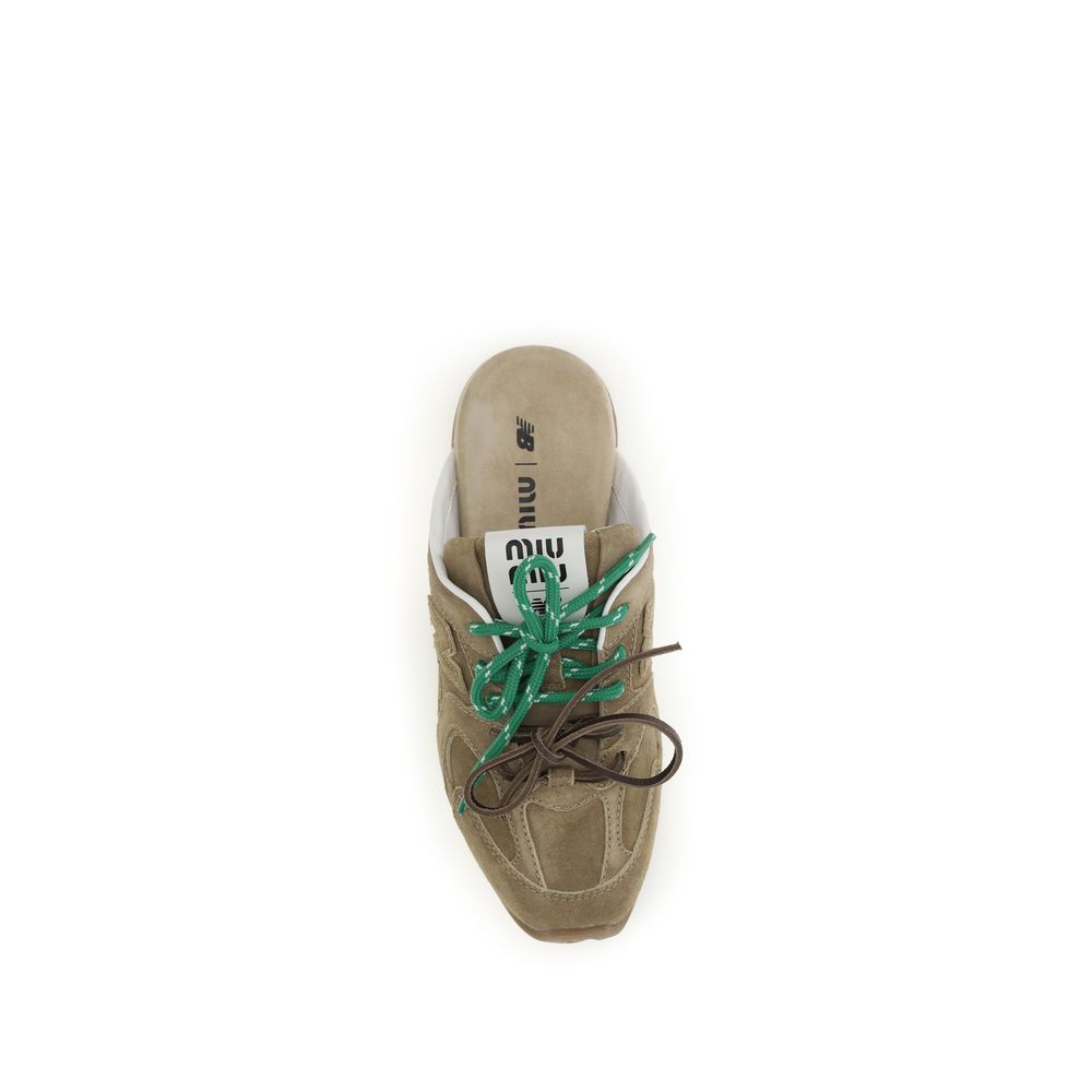 Miu Miu Beige Calf Leather Bos Taurus Athletic Sneakers-4