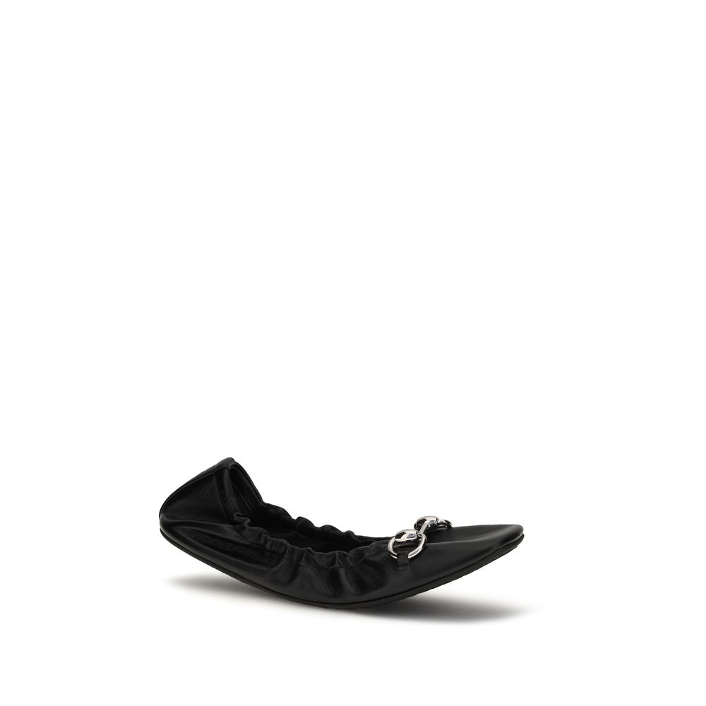Gucci Schwarze Ballerinas aus Kalbsleder Bos Taurus-2