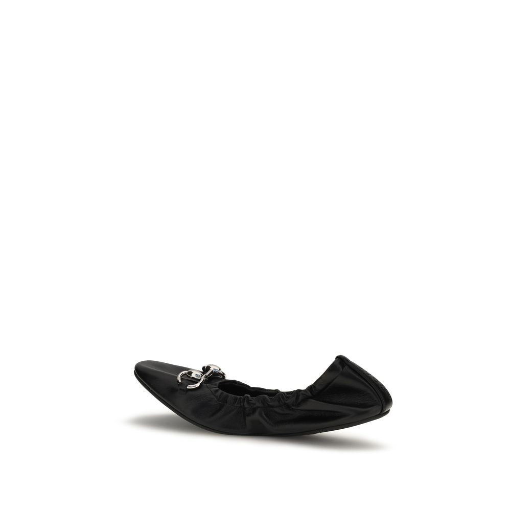 Gucci Schwarze Ballerinas aus Kalbsleder Bos Taurus-3