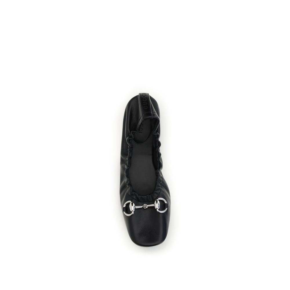 Gucci Schwarze Ballerinas aus Kalbsleder Bos Taurus-4