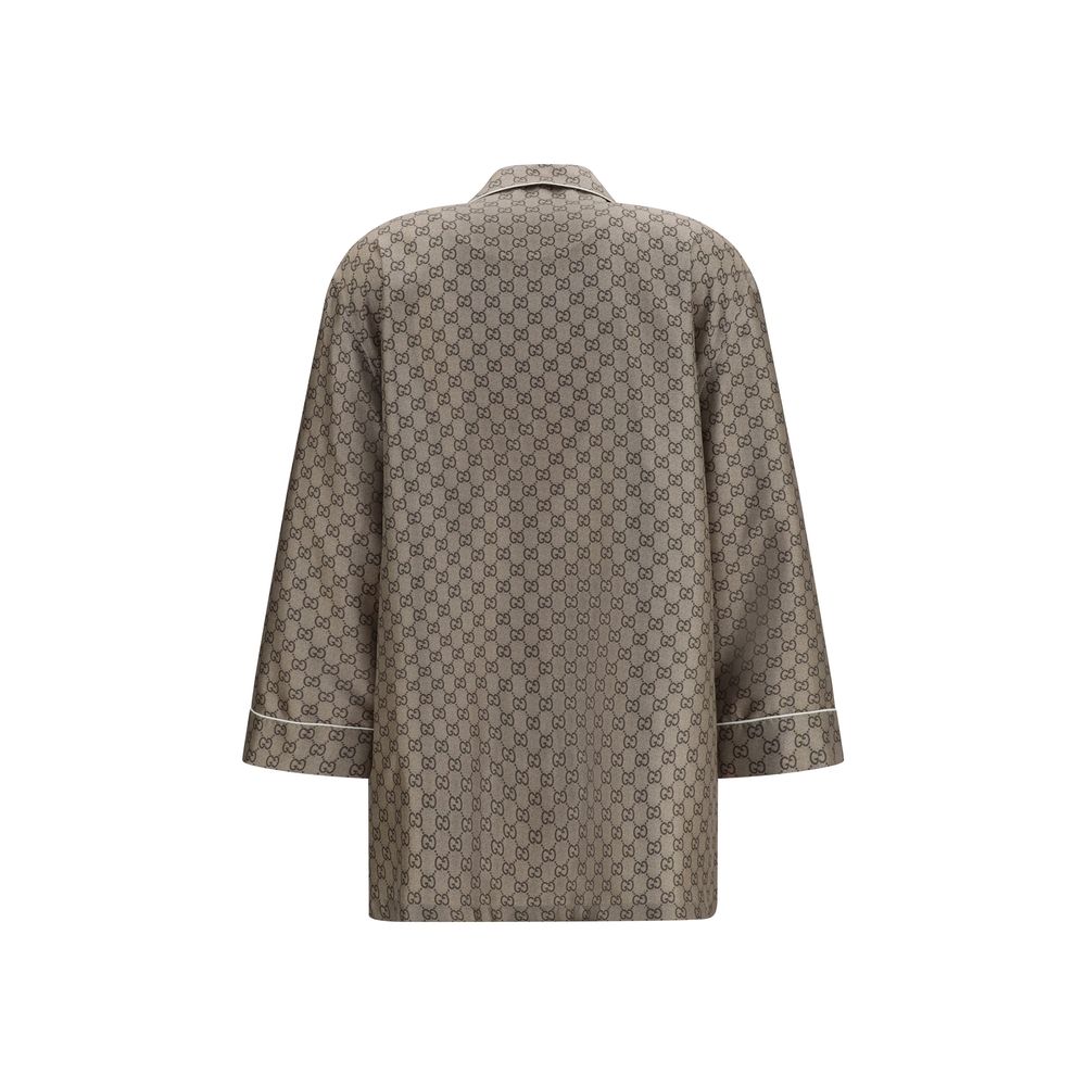 Gucci Beige Silk Dress Shirt-2