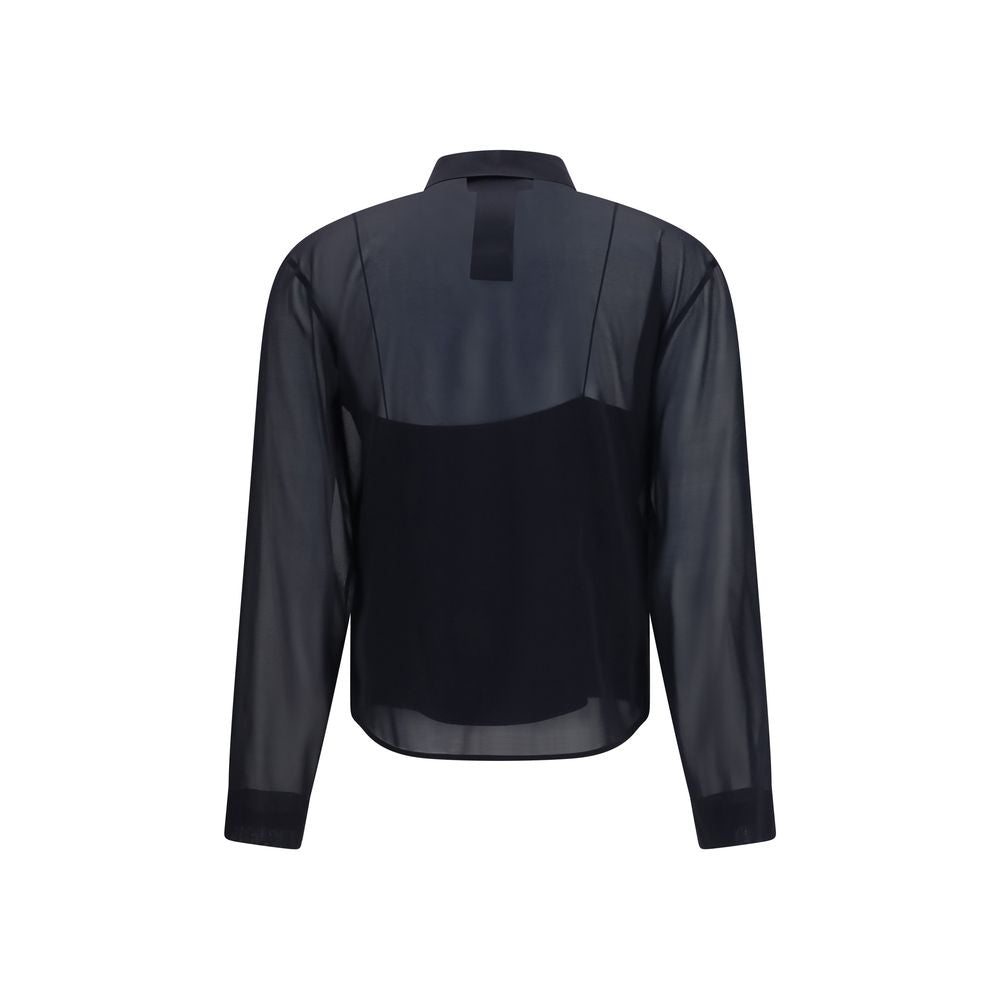 Gucci Schwarzes Seidenhemd-2