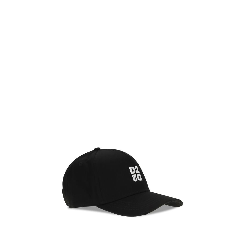 Dsquared² Schwarze Baumwollkappe (Baseball Cap)-2