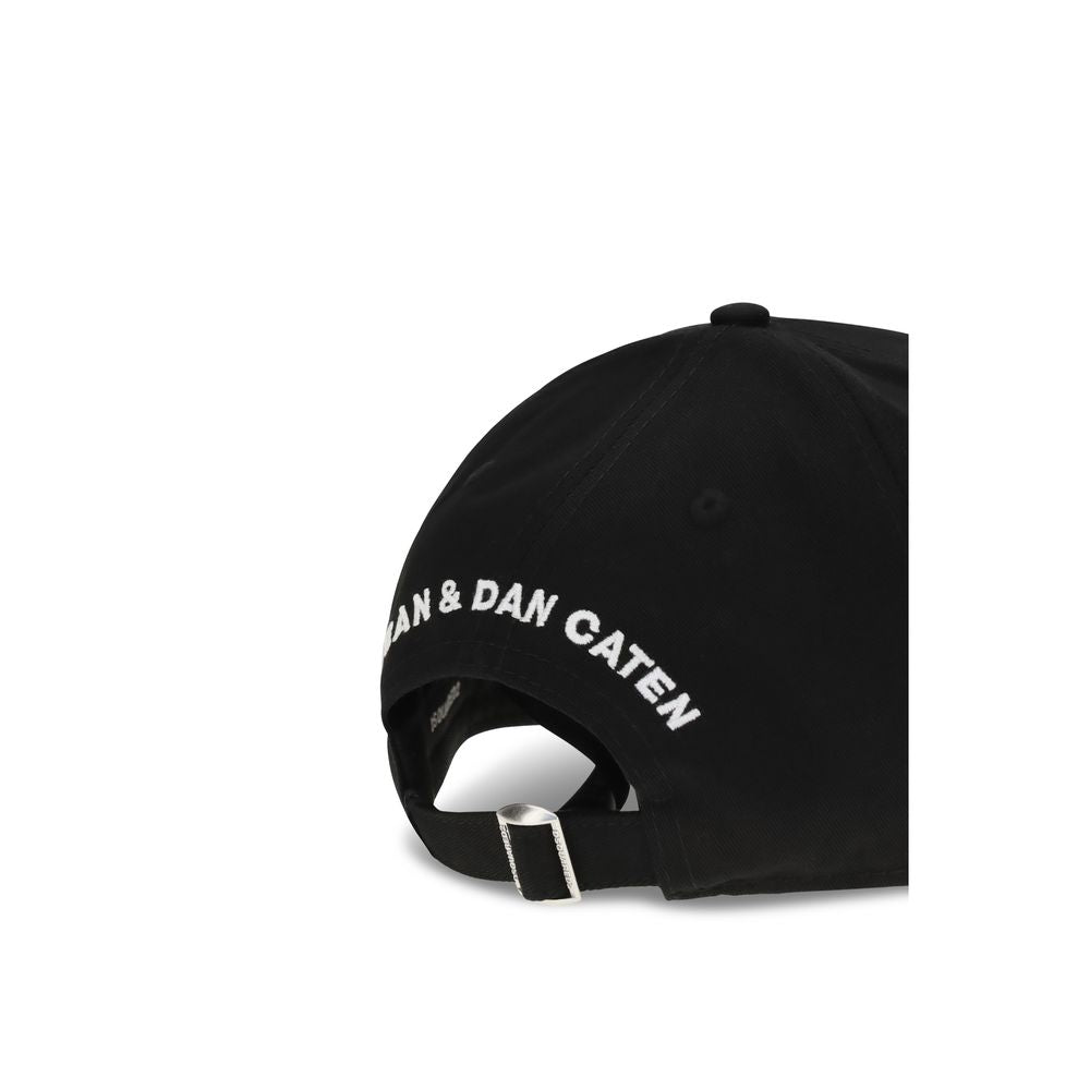 Dsquared² Schwarze Baumwollkappe (Baseball Cap)-3