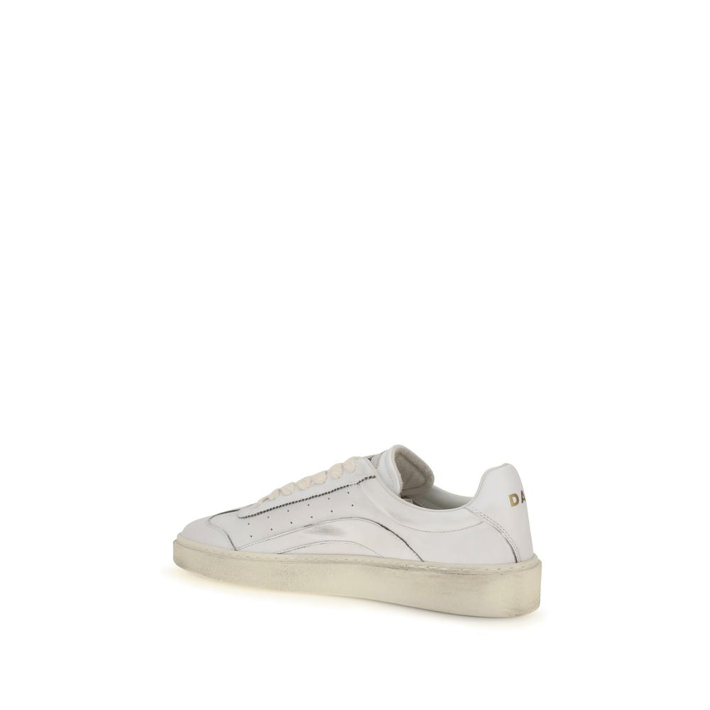 Dsquared² Weiße Low-Top-Sneaker aus Kalbsleder Bos Taurus-3