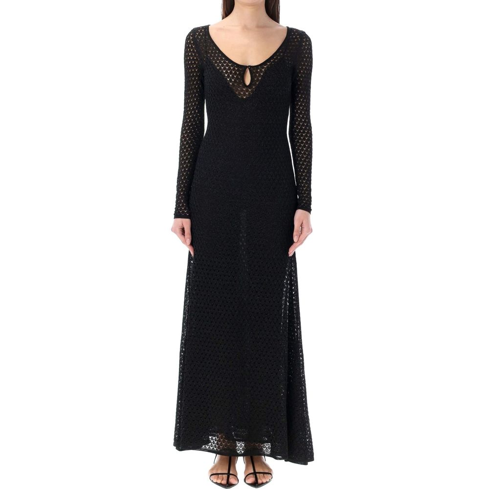Tom Ford Schwarzes Freizeitkleid aus Metallic-Faser-2