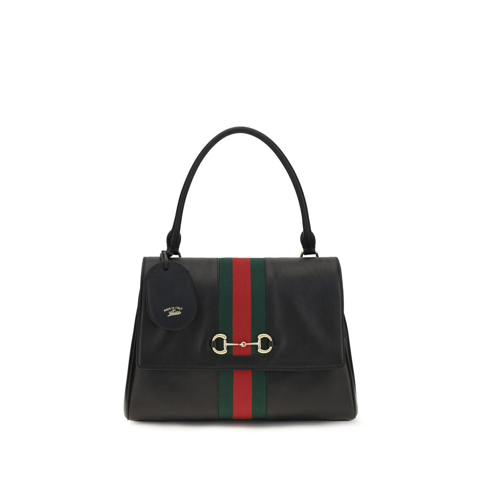 Gucci Schwarze Kalbsleder Bos Taurus Handtasche-1