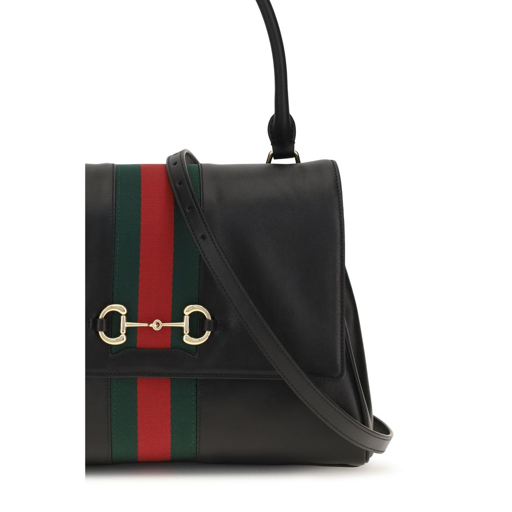 Gucci Schwarze Kalbsleder Bos Taurus Handtasche-4