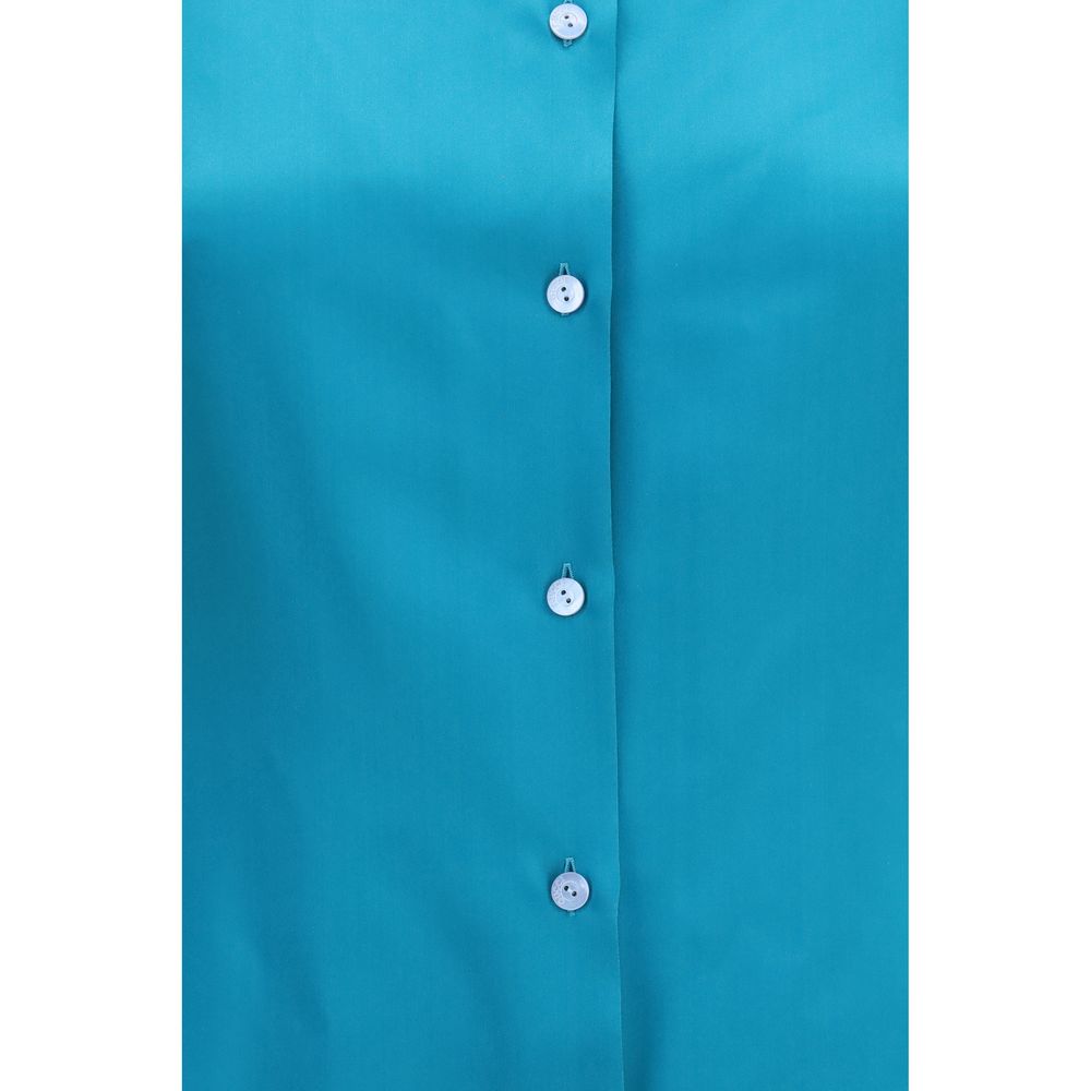 Gucci Blaues Seidenhemd-3