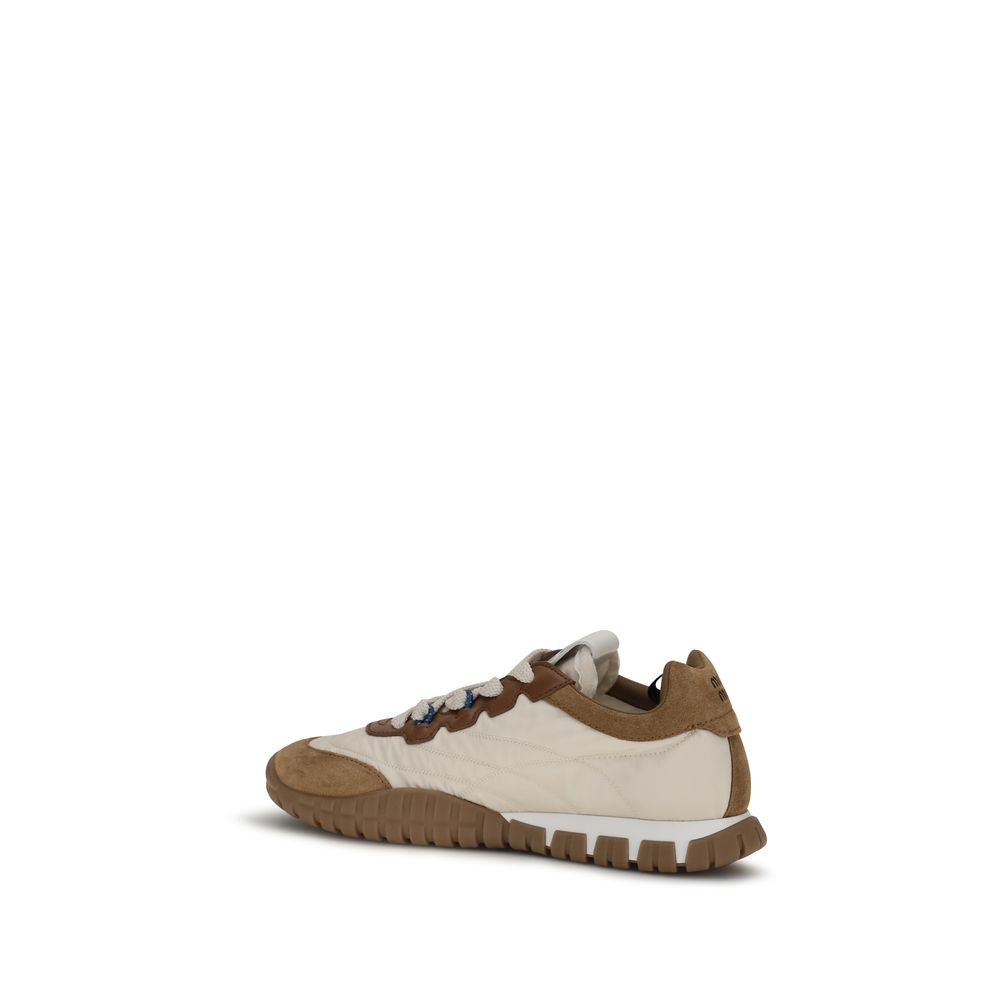 Miu Miu Beige Polyamid-Sneakers für sportliche Aktivitäten-3