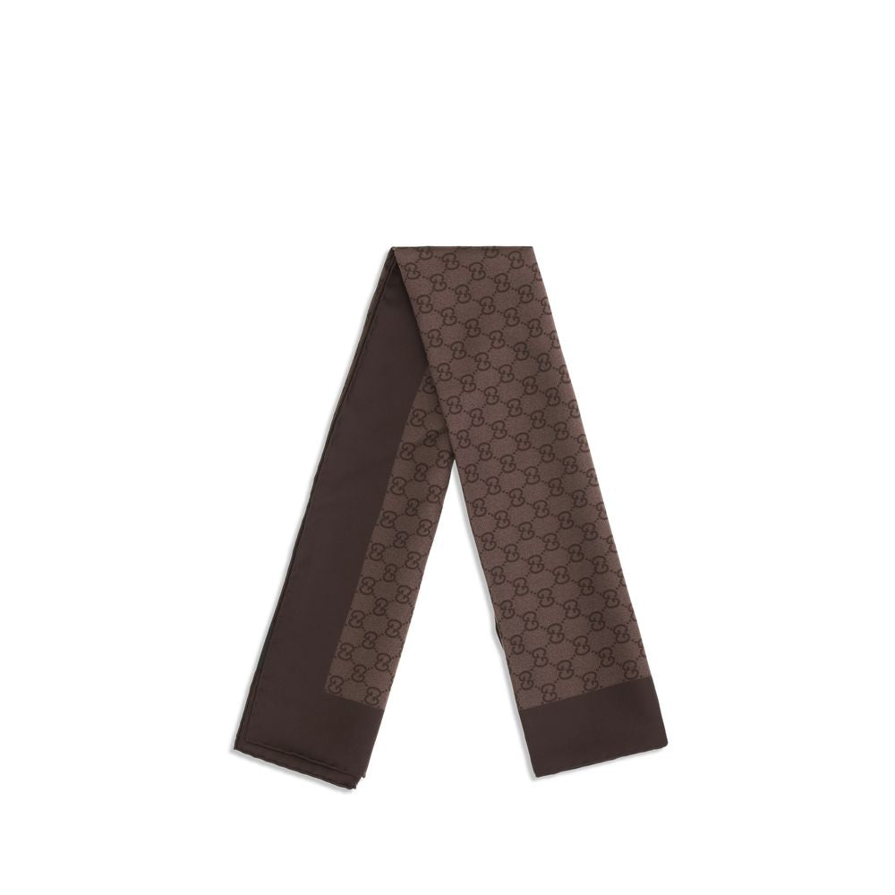 Gucci Brauner Seidenschal-2