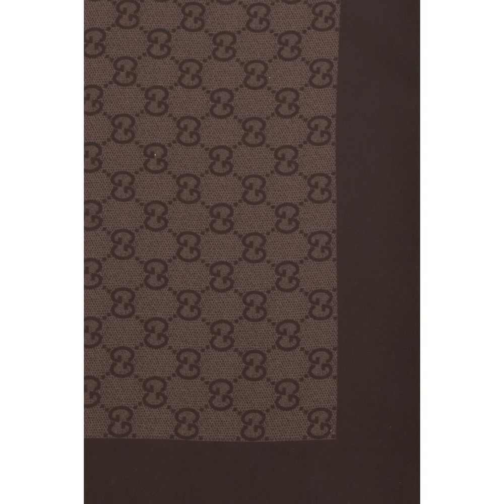 Gucci Brauner Seidenschal-3