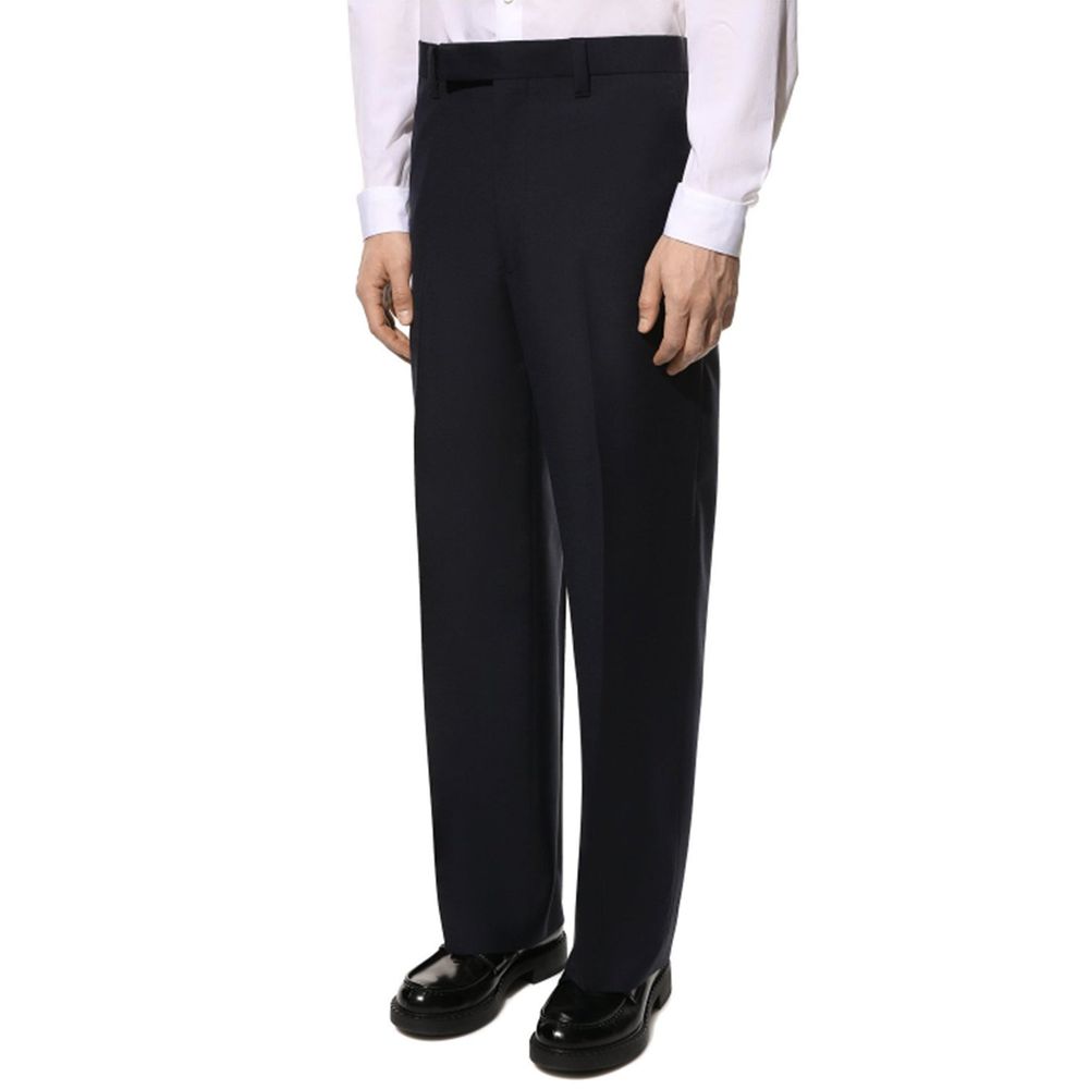 Prada Elegante blaue Woll-Hose-2