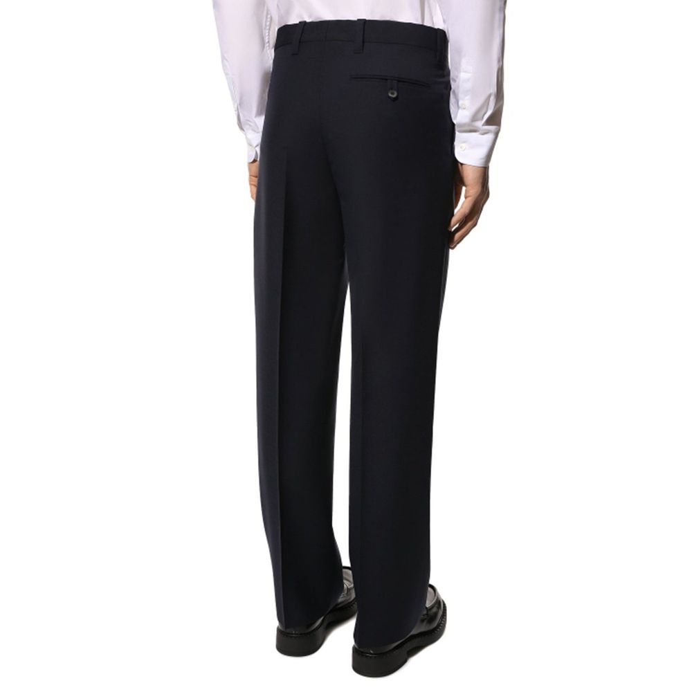 Prada Elegante blaue Woll-Hose-3