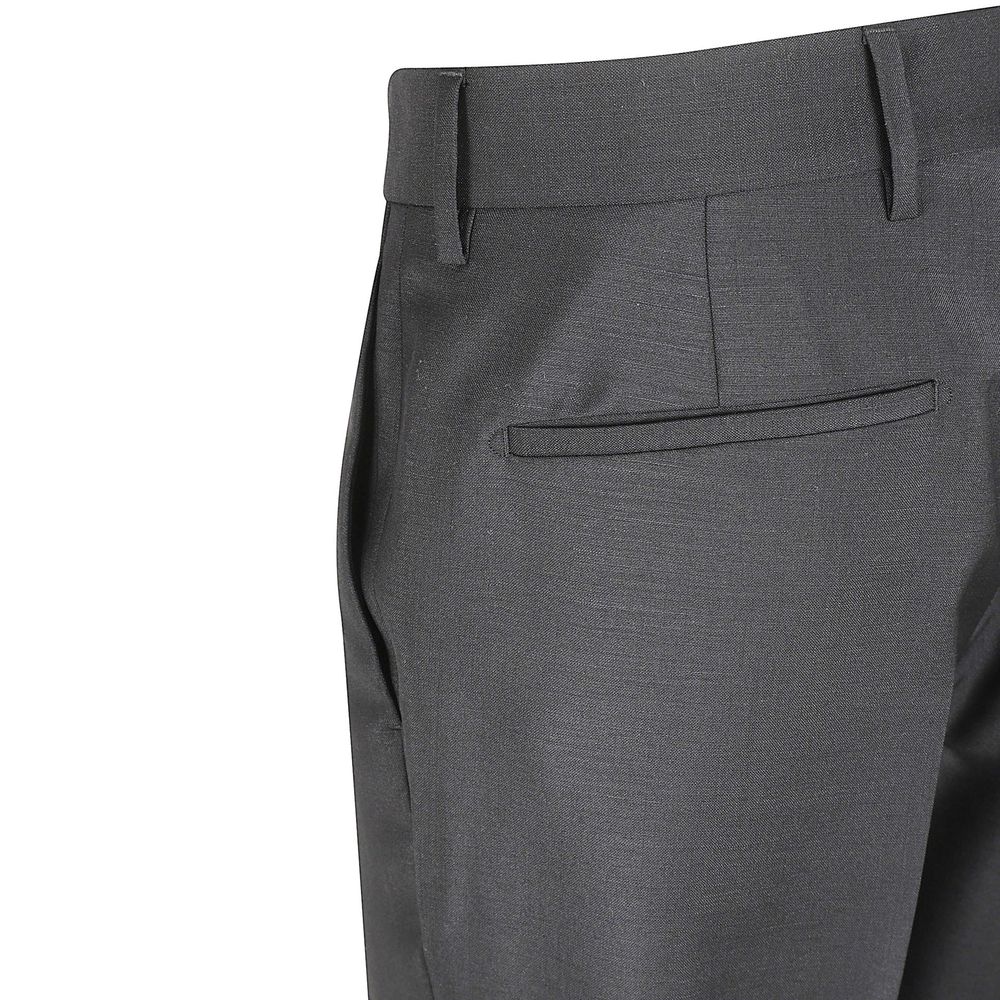 Prada Graue Wollstoffhose-3