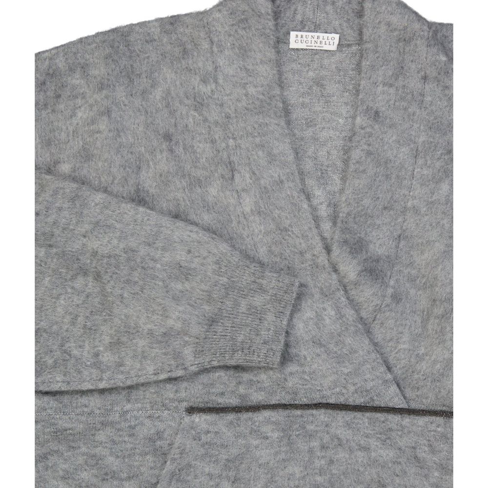 Brunello Cucinelli Grauer Wollpullover-3