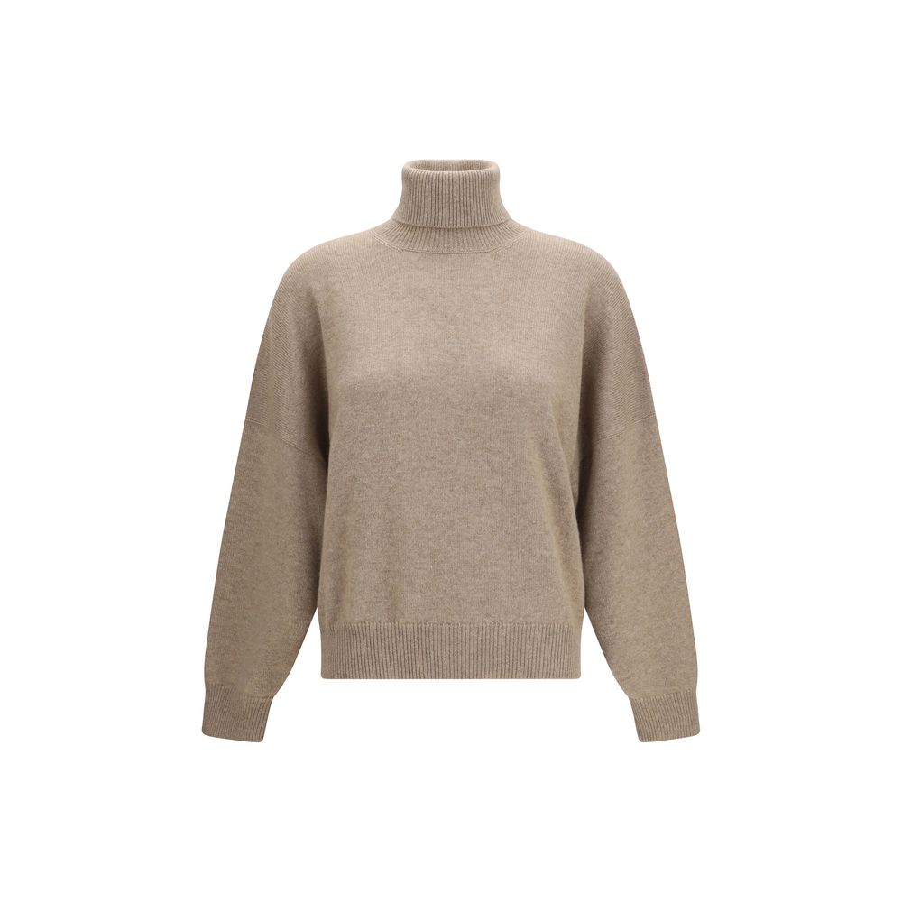 Brunello Cucinelli Brauner Kaschmir-Rollkragenpullover-1
