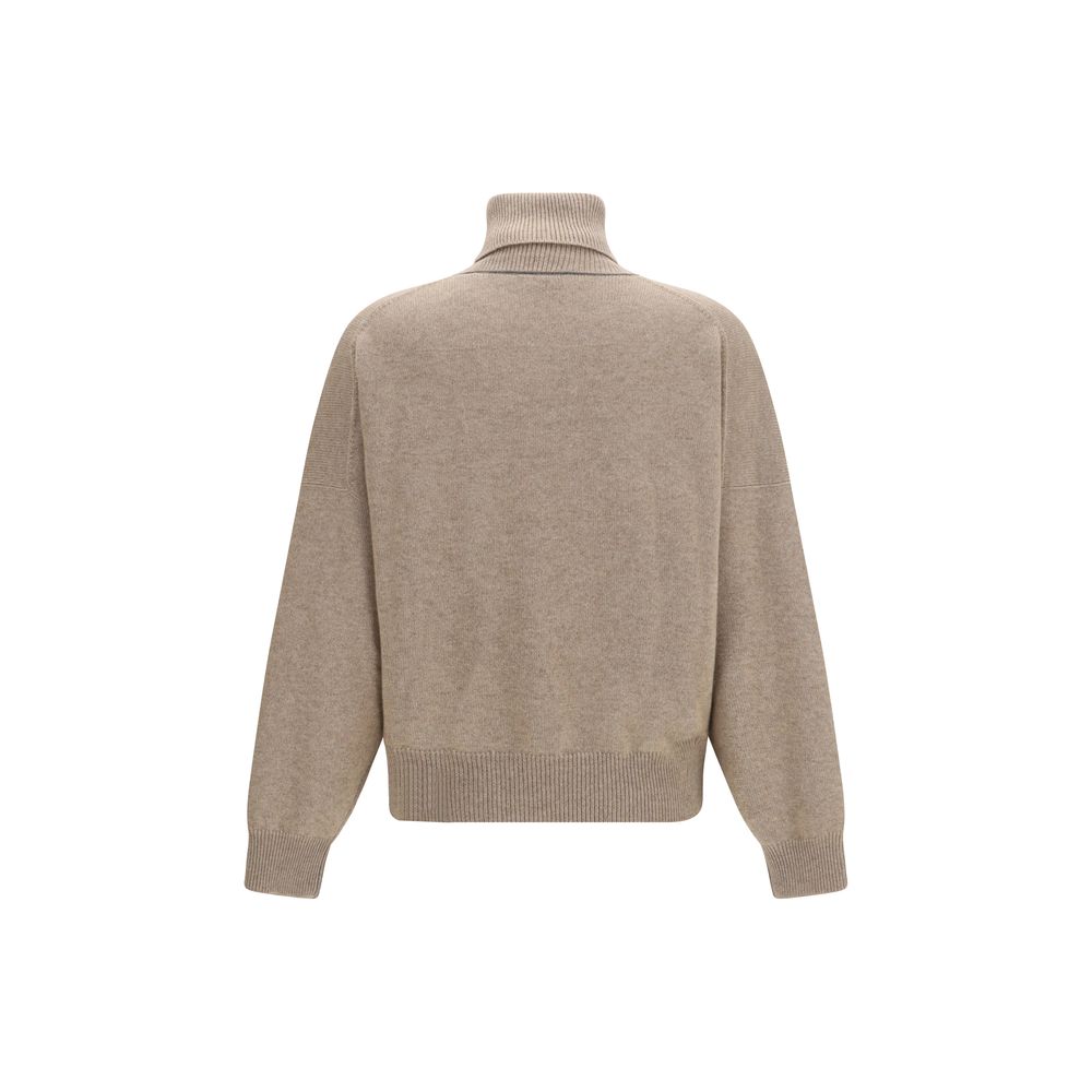 Brunello Cucinelli Brauner Kaschmir-Rollkragenpullover-2