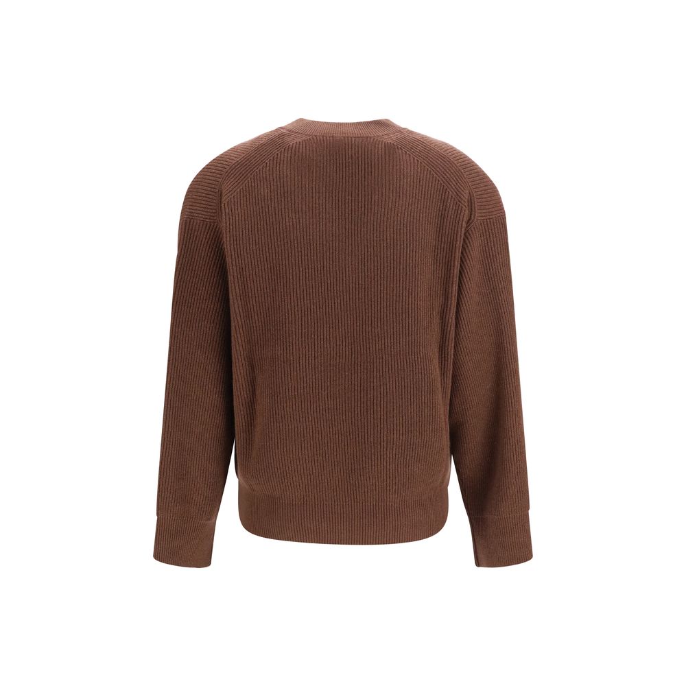 Brunello Cucinelli Brauner Kaschmirpullover-2