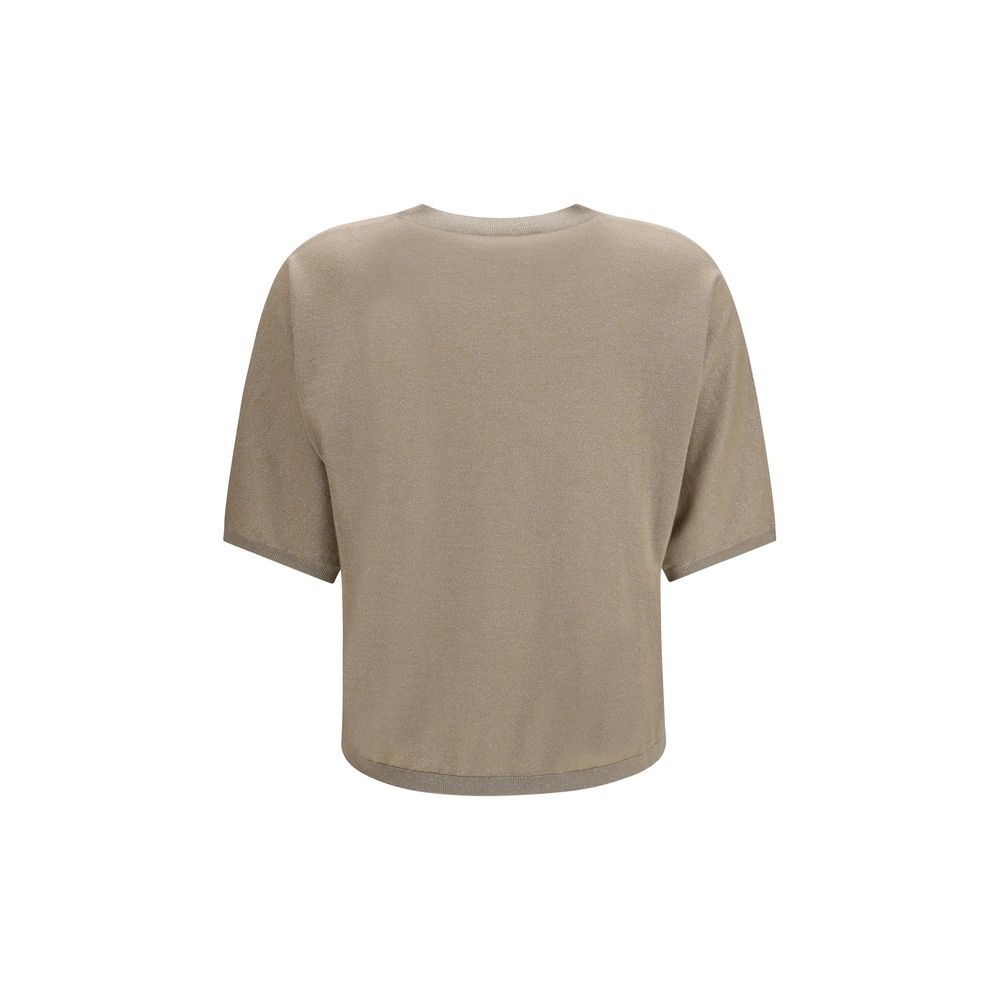 Brunello Cucinelli Beige Cashmere T-Shirt-2