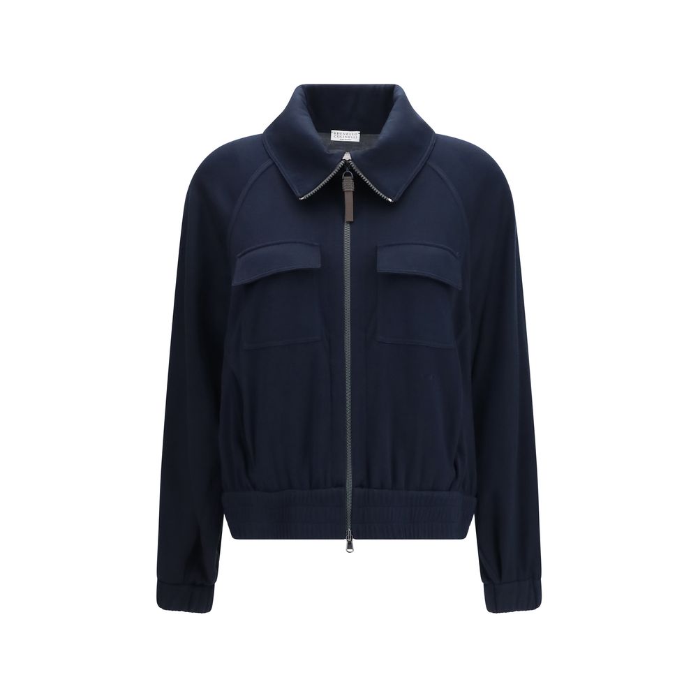 Brunello Cucinelli Blauer Baumwoll-Sweatshirt-1