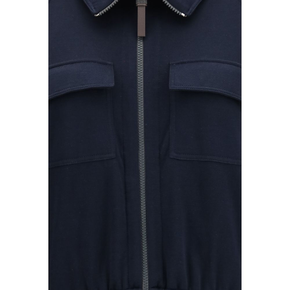 Brunello Cucinelli Blauer Baumwoll-Sweatshirt-3