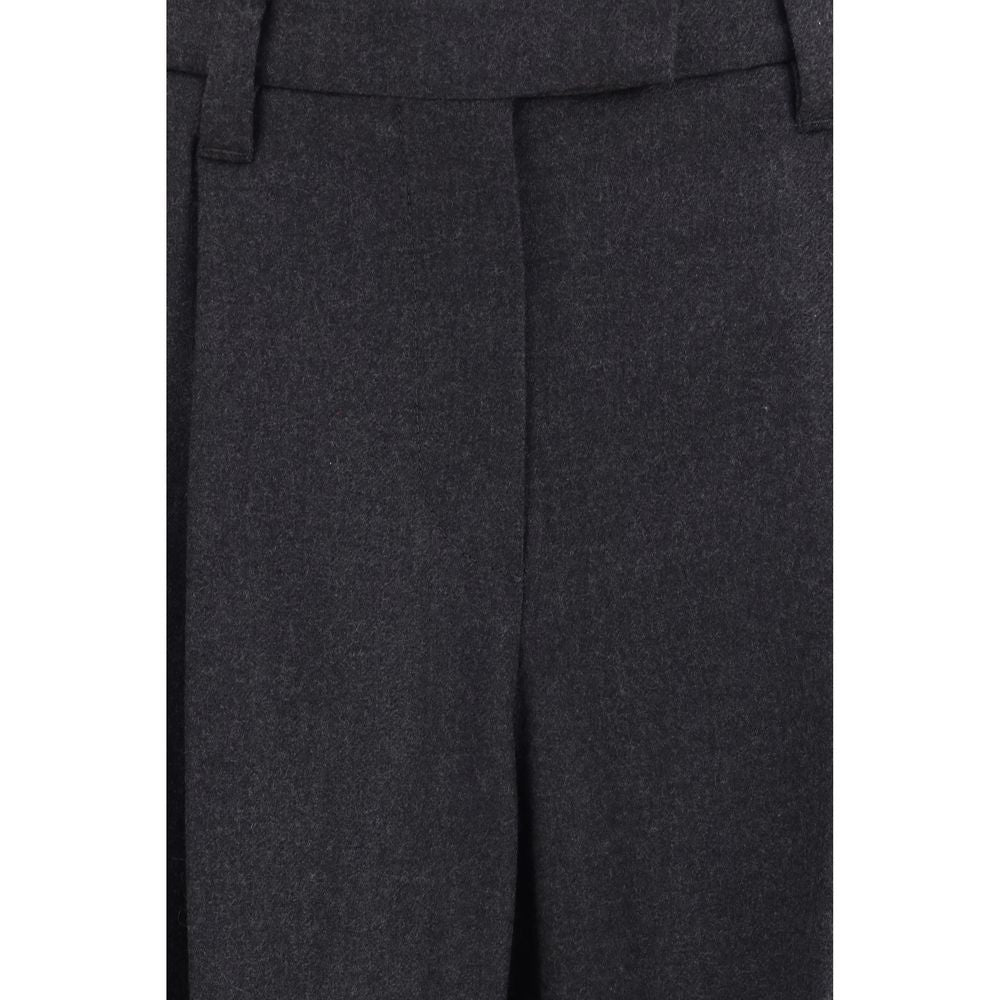 Brunello Cucinelli Graue Hose aus Wolle Ovis Aries-3