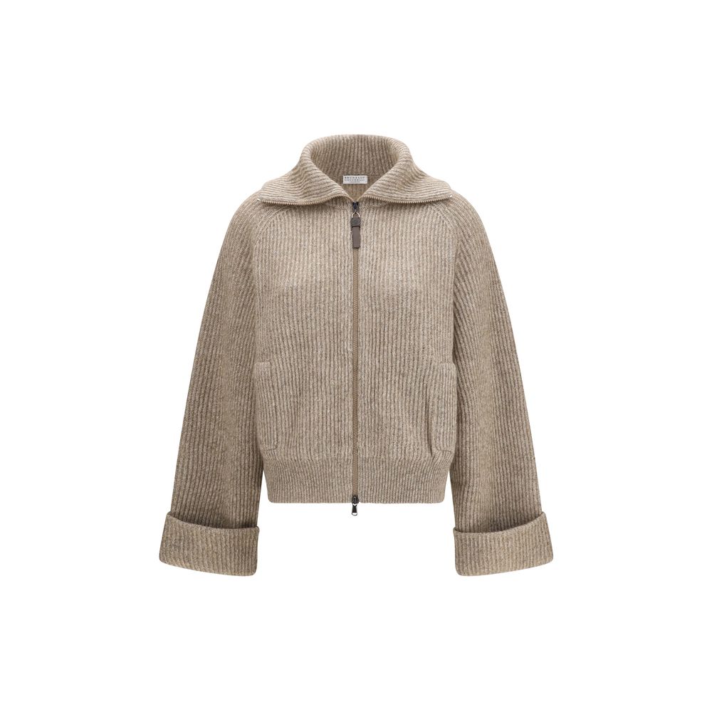 Brunello Cucinelli Beiger Kaschmirpullover-1