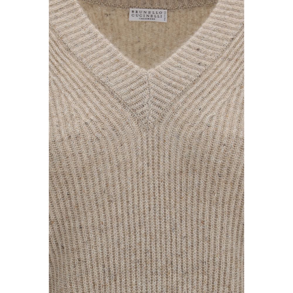 Brunello Cucinelli Beige Kaschmir-Sweatshirt-3