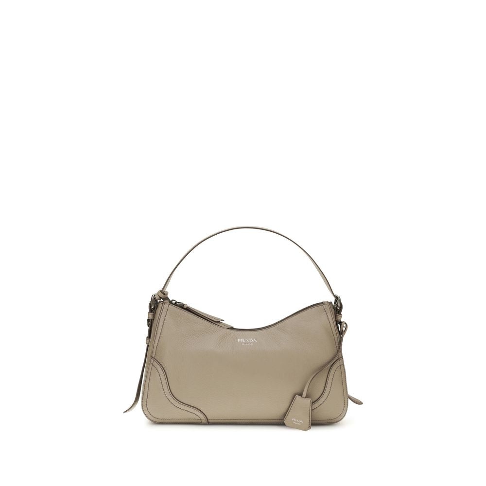 Prada Graue Kalbsleder Bos Taurus Bucket Bag-1