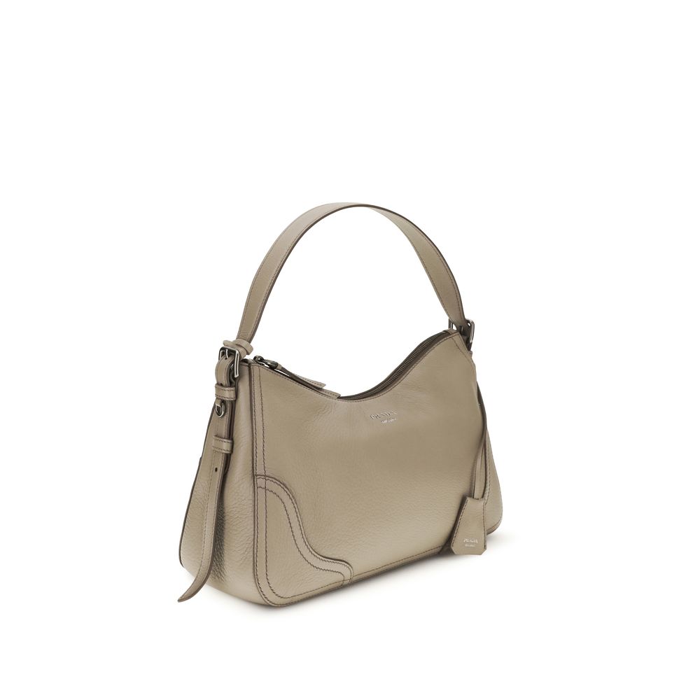 Prada Graue Kalbsleder Bos Taurus Bucket Bag-2
