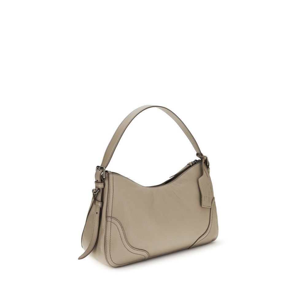 Prada Graue Kalbsleder Bos Taurus Bucket Bag-3