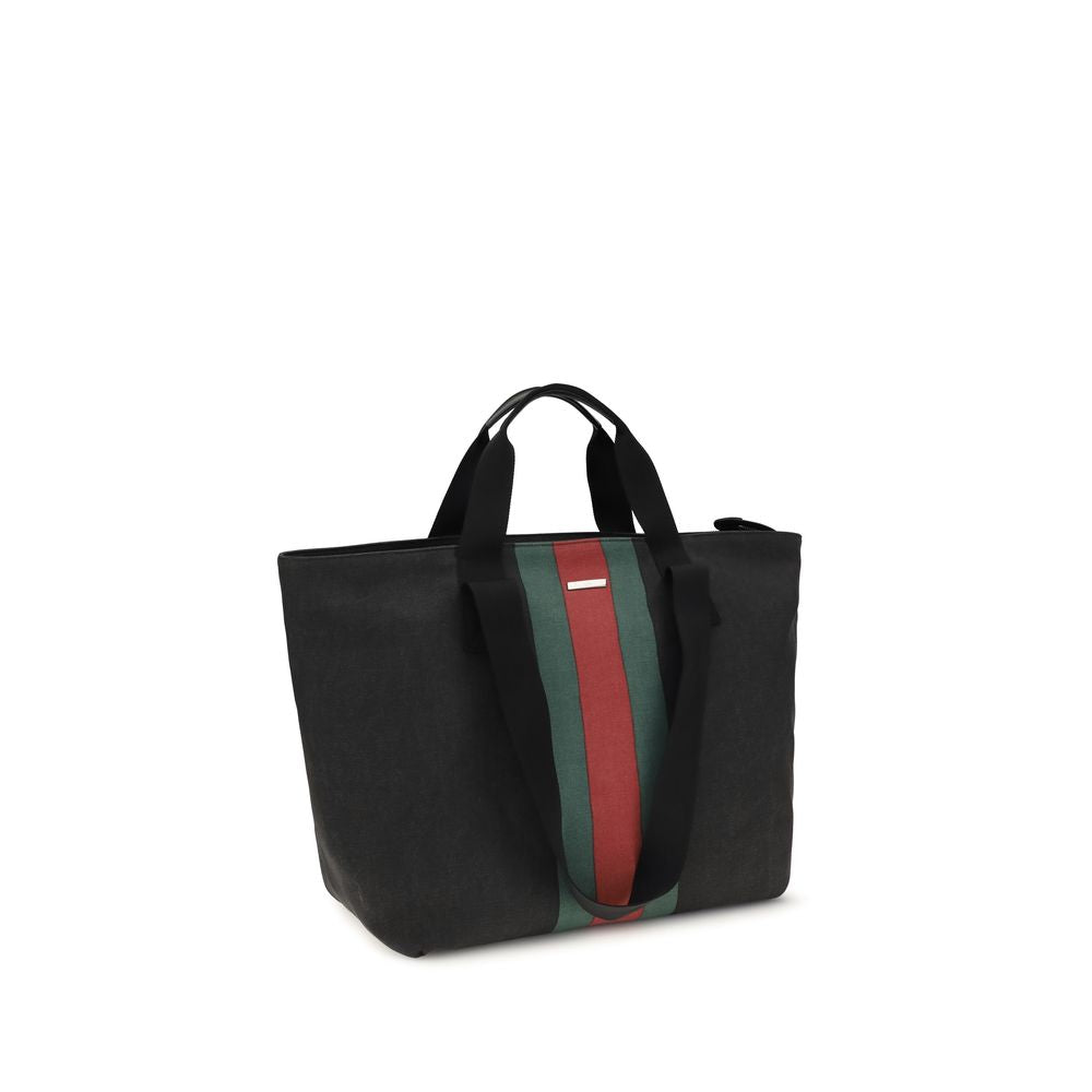 Gucci Schwarze Stoffhandtasche-2