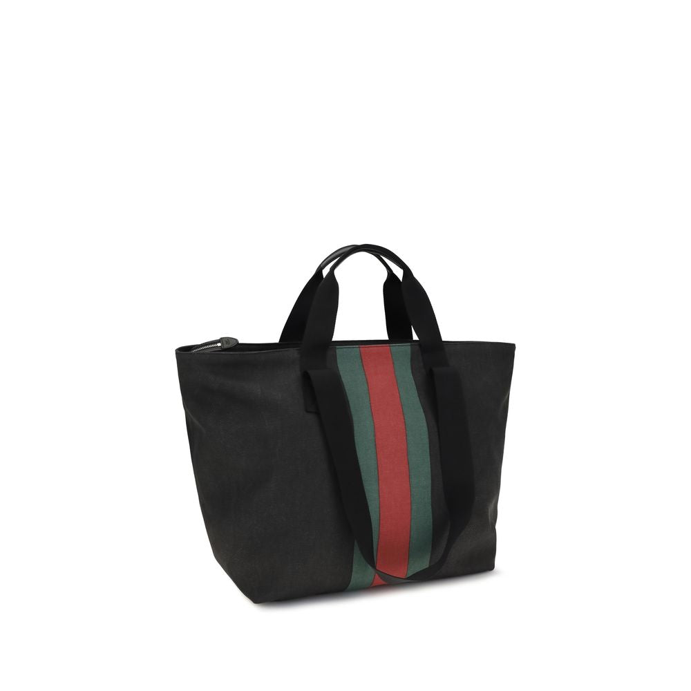 Gucci Schwarze Stoffhandtasche-3