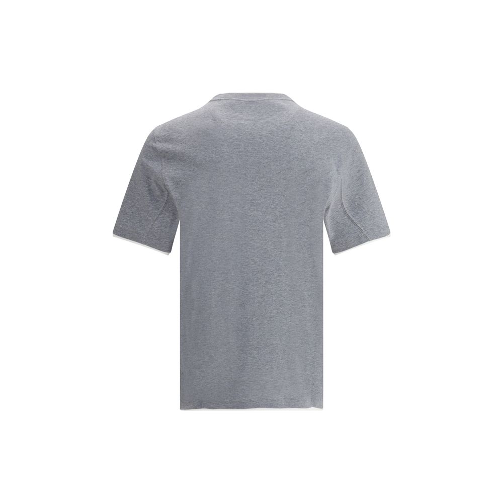 Brunello Cucinelli Graues Baumwoll-T-Shirt-2