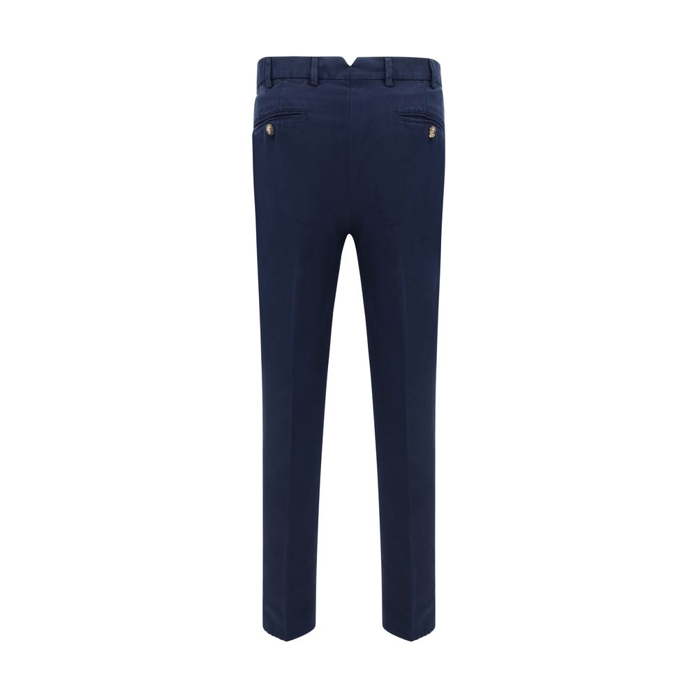 Brunello Cucinelli Blaue Baumwoll-Freizeithose-2