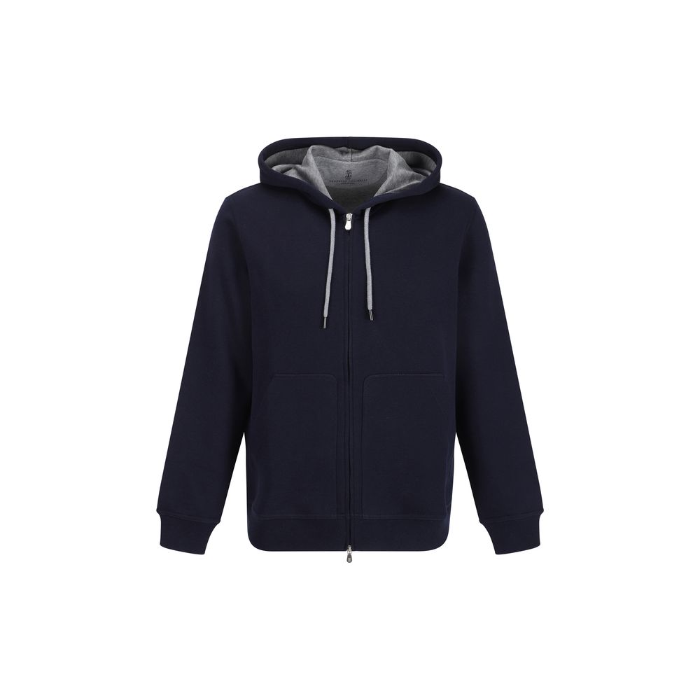 Brunello Cucinelli Blauer Baumwoll-Sweatshirt-1