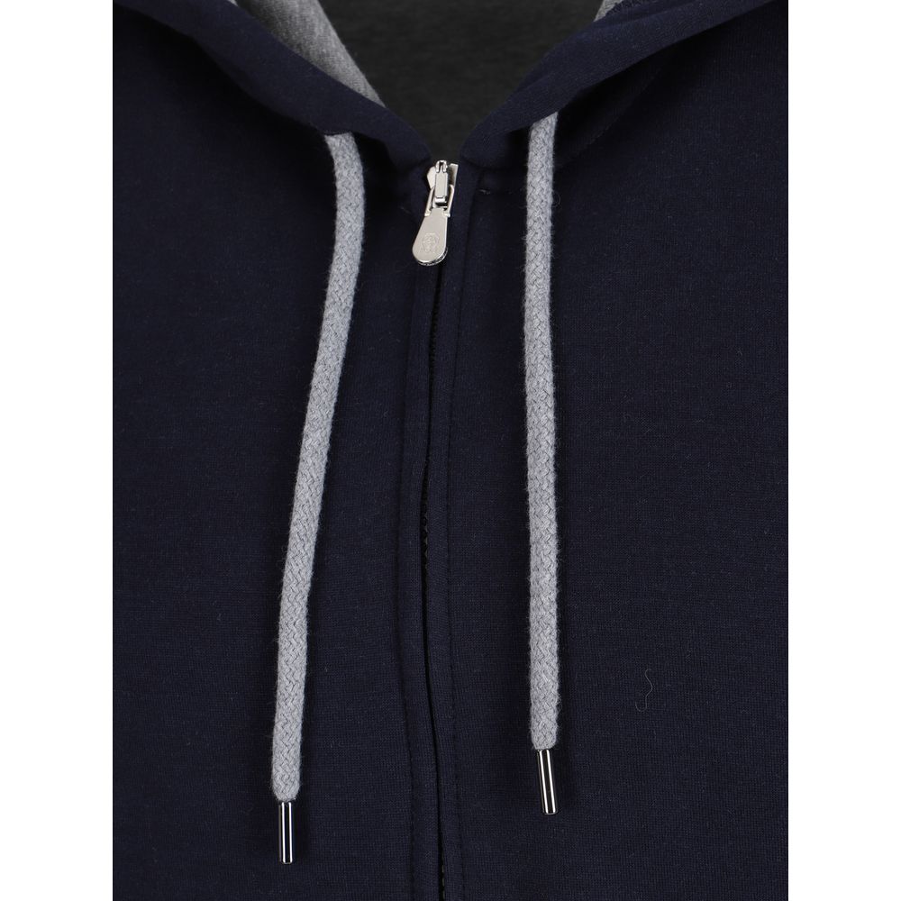 Brunello Cucinelli Blauer Baumwoll-Sweatshirt-3