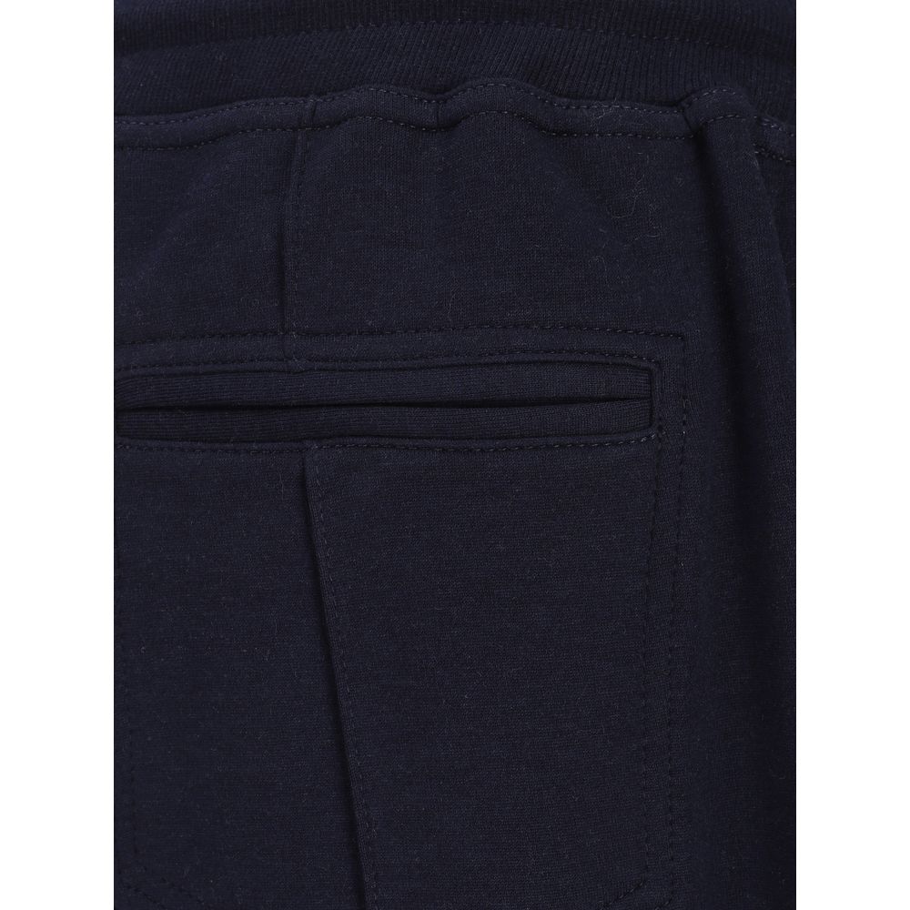 Brunello Cucinelli Blaue Baumwoll-Jogginghose (Trainingshose)-3