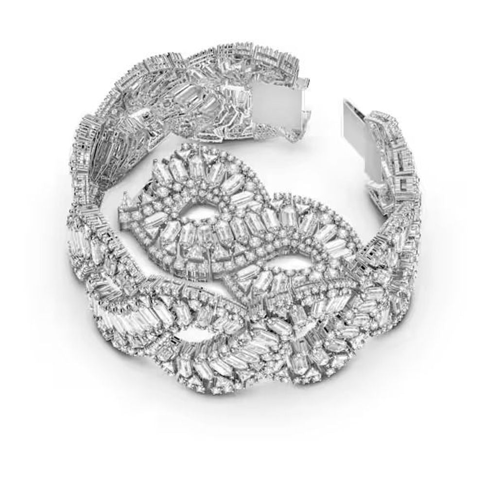Swarovski Graues Armband aus Edelstahl-2