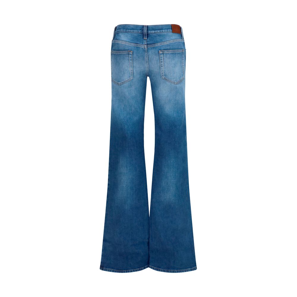 Gucci Blaue Baumwoll-Jeans mit ausgestelltem Bein-2