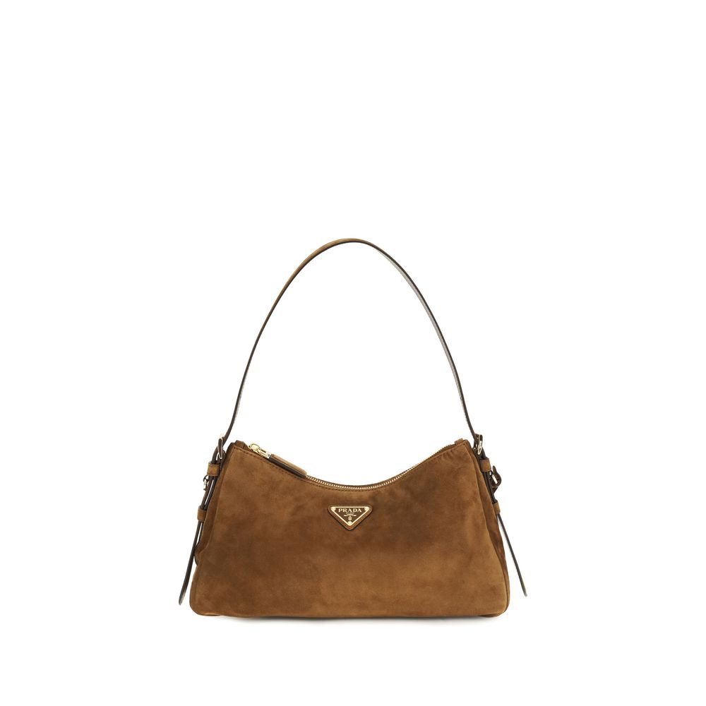 Prada Braune Kalbsleder Bos Taurus Bucket Bag-1