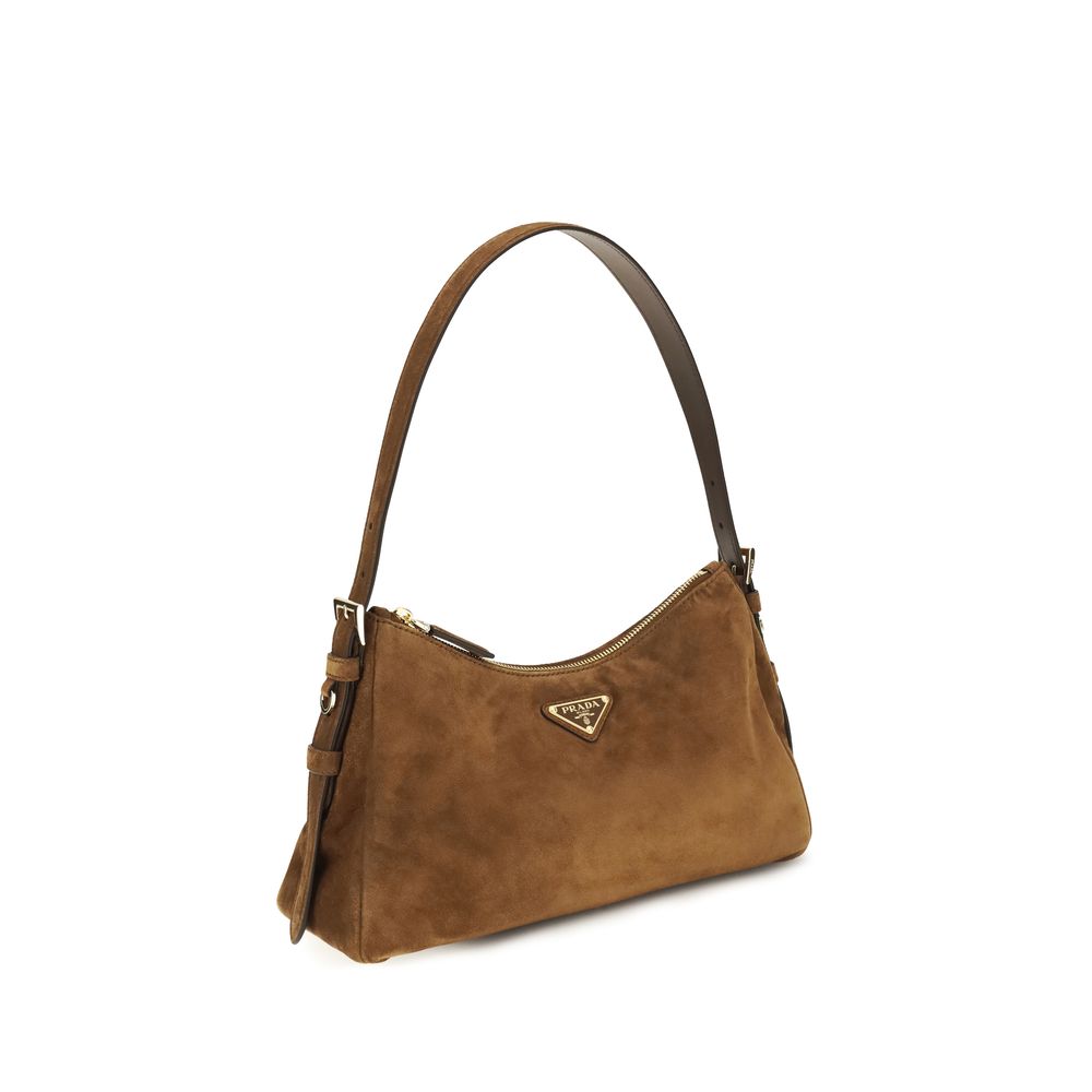 Prada Braune Kalbsleder Bos Taurus Bucket Bag-2